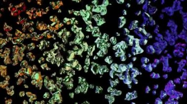 renkli metal su damlaları boşluk dijital animasyon arka plan yeni kalite doğal hareket grafik serin güzel güzel 4 k stok video görüntüleri içinde dağınık