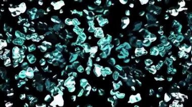 mavi safir metal su damlaları boşluk dijital animasyon arka plan yeni kalite doğal hareket grafik serin güzel güzel 4 k stok video görüntüleri içinde dağınık