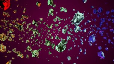 renkli sıvı metal su damlaları rastgele boşluk dijital animasyon arka plan yeni kalite doğal hareket grafik serin güzel güzel 4 k stok video görüntüleri içinde dağınık