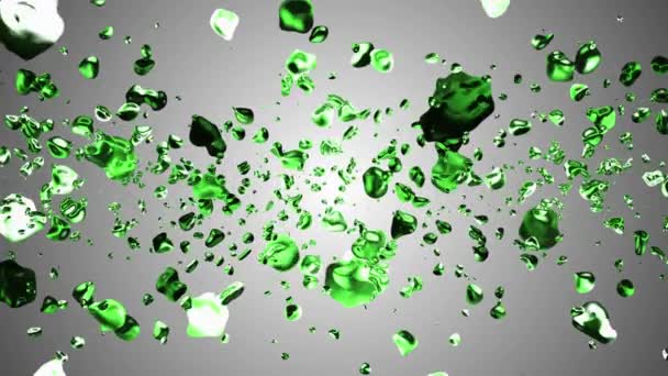 Colorful Water Metal Drops Diffused Space Digital Animation Background New — Stock Video
