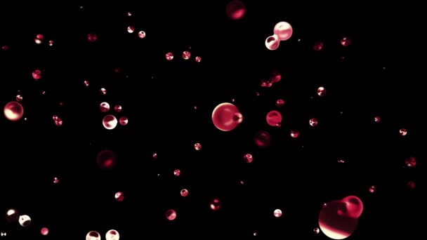 Czerwony płynny metal woda bańka, unoszące się w przestrzeni cyfrowej animacji tła nowej jakości naturalny ruch grafiki fajne ładne piękne 4k wideo Stockowy — Wideo stockowe