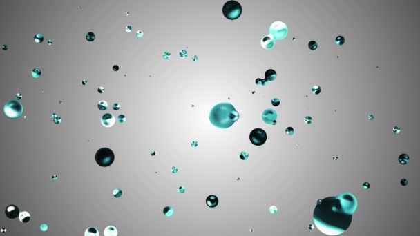 bulle d'eau liquide en métal bleu saphir flottant dans l'espace arrière-plan d'animation numérique nouveaux graphiques de mouvement naturel de qualité cool belle vidéo de stock 4k 