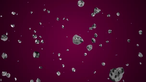 argent liquide gouttes d'eau en métal flottant dans l'espace animation numérique arrière-plan nouvelle qualité mouvement naturel graphiques cool belle vidéo de stock 4k 