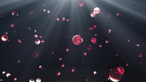 bulle d'eau liquide rouge en métal flottant dans l'espace animation numérique arrière-plan nouvelle qualité mouvement naturel graphiques cool belle vidéo de stock 4k 