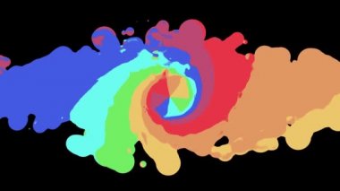 gökkuşağı spiral renkli sıçramak leke Yayilim çalkantılı hareket soyut resim animasyon arka plan yeni benzersiz kalite sanat şık neşeli serin güzel hareket dinamik güzel 4 k stok video görüntüleri