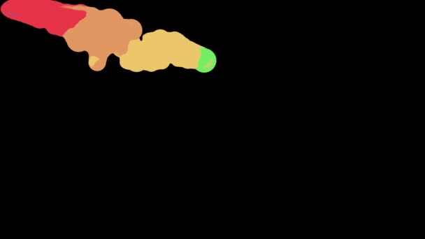 Arco iris colorido pintura flujo gotas caída movimiento abstracto pintura animación fondo nuevo arte de calidad única elegante alegre fresco agradable movimiento dinámico hermoso 4k archivo de vídeo — Vídeo de stock