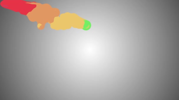 Regenboog kleurrijke verf stroom druppels val verplaatsen van abstracte schilderkunst animatie achtergrond nieuwe unieke kwaliteit kunst stijlvolle vreugdevolle cool leuk beweging dynamische prachtige 4k video beeldmateriaal — Stockvideo
