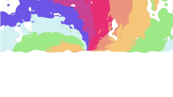 Arc-en-ciel spirale éclaboussure colorée tache propagation turbulente mouvement peinture abstraite animation arrière-plan nouvelle qualité art élégant joyeux cool beau mouvement dynamique beau 4k stock vidéo — Video