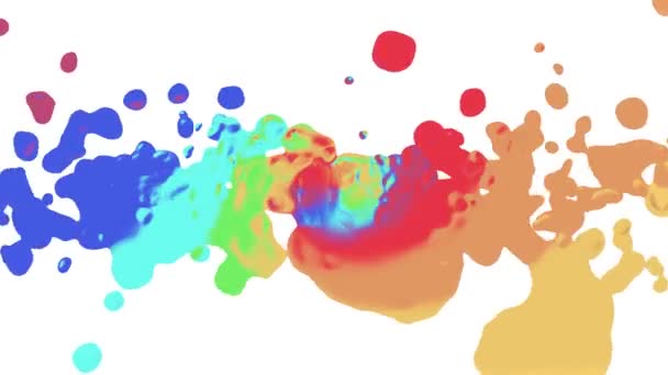 Arco iris espiral colorido salpicadura blot difusión turbulento movimiento abstracto pintura animación fondo nuevo arte de calidad única elegante alegre fresco agradable movimiento dinámico hermoso 4k archivo de vídeo — Vídeos de Stock