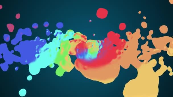 Regenboog spiraal kleurrijke splatter vlek verspreiden turbulent bewegende abstract schilderij animatie achtergrond nieuwe unieke kwaliteit kunst stijlvolle vreugdevolle cool leuk beweging dynamische prachtige 4k video beeldmateriaal — Stockvideo