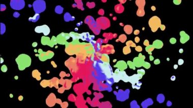 gökkuşağı spiral renkli sıçramak leke Yayilim çalkantılı hareket soyut resim animasyon arka plan yeni benzersiz kalite sanat şık neşeli serin güzel hareket dinamik güzel 4 k stok video görüntüleri