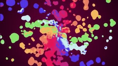 gökkuşağı spiral renkli sıçramak leke Yayilim çalkantılı hareket soyut resim animasyon arka plan yeni benzersiz kalite sanat şık neşeli serin güzel hareket dinamik güzel 4 k stok video görüntüleri