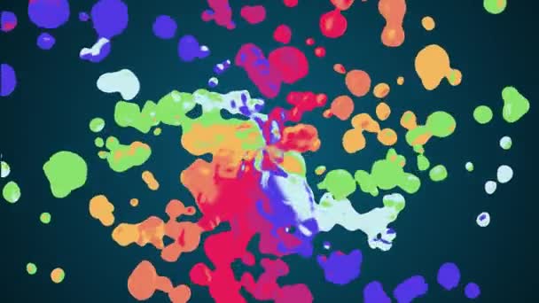 Regenboog spiraal kleurrijke splatter vlek verspreiden turbulent bewegende abstract schilderij animatie achtergrond nieuwe unieke kwaliteit kunst stijlvolle vreugdevolle cool leuk beweging dynamische prachtige 4k video beeldmateriaal — Stockvideo