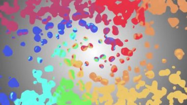 Gökkuşağı renkli boya sıçramak leke Yayilim çalkantılı hareket soyut resim animasyon arka plan yeni benzersiz kalite sanat şık neşeli serin güzel hareket dinamik güzel 4 k video görüntüleri damla