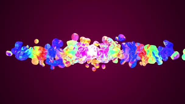 Rainbow kolorowe farby bryzg zmaza krople rozprzestrzeniania burzliwej ruchomych malarstwa abstrakcyjnego animacji tła nowy wyjątkową jakość sztuki stylowe radosny fajne ładne ruchu dynamicznego piękne 4k materiału wideo — Wideo stockowe