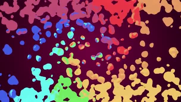 Regenbogen bunte Farbe Splatter Kleckse Tropfen Verbreitung turbulente bewegte abstrakte Malerei Animation Hintergrund neue einzigartige Qualität Kunst stilvoll fröhlich cool schöne Bewegung dynamisch schön 4k Videomaterial — Stockvideo