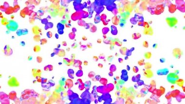 Gökkuşağı renkli boya sıçramak leke Yayilim çalkantılı hareket soyut resim animasyon arka plan yeni benzersiz kalite sanat şık neşeli serin güzel hareket dinamik güzel 4 k video görüntüleri damla