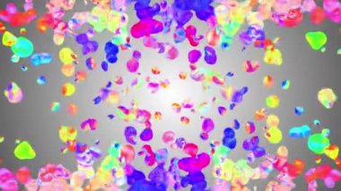 Gökkuşağı renkli boya sıçramak leke Yayilim çalkantılı hareket soyut resim animasyon arka plan yeni benzersiz kalite sanat şık neşeli serin güzel hareket dinamik güzel 4 k video görüntüleri damla