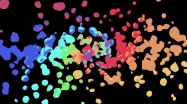 Gökkuşağı renkli boya sıçramak leke Yayilim çalkantılı hareket soyut resim animasyon arka plan yeni benzersiz kalite sanat şık neşeli serin güzel hareket dinamik güzel 4 k video görüntüleri damla