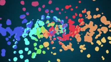 Gökkuşağı renkli boya sıçramak leke Yayilim çalkantılı hareket soyut resim animasyon arka plan yeni benzersiz kalite sanat şık neşeli serin güzel hareket dinamik güzel 4 k video görüntüleri damla