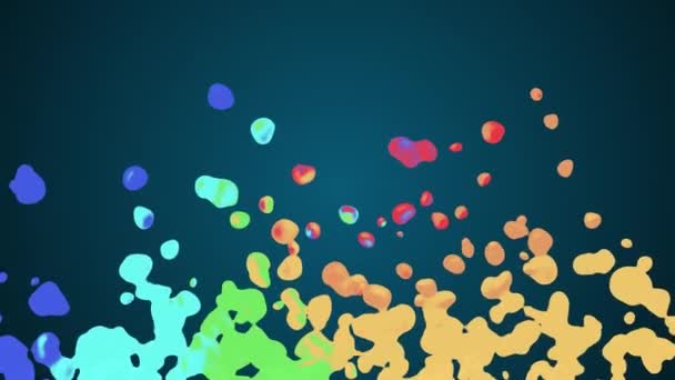 Regenbogen bunte Farbe Splatter Kleckse Tropfen Verbreitung turbulente bewegte abstrakte Malerei Animation Hintergrund neue einzigartige Qualität Kunst stilvoll fröhlich cool schöne Bewegung dynamisch schön 4k Videomaterial — Stockvideo