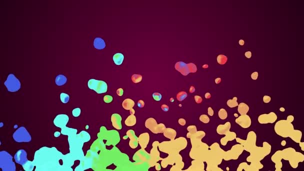 Regenbogen bunte Farbe Splatter Kleckse Tropfen Verbreitung turbulente bewegte abstrakte Malerei Animation Hintergrund neue einzigartige Qualität Kunst stilvoll fröhlich cool schöne Bewegung dynamisch schön 4k Videomaterial — Stockvideo