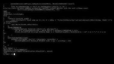 siyah beyaz bir görünümü yeni kalite numaraları harf techno neşeli video 4 k Stok görüntüleri kodlama akışta şifreli hızlı uzun kayan programlama güvenlik kesmek kod veri akışı