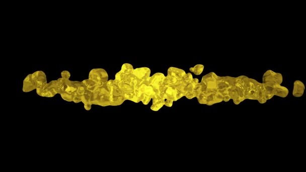 Vloeibare goud splatter vlek verspreiden turbulent bewegende abstracte schilderkunst animatie achtergrond nieuwe unieke kwaliteit kunst stijlvolle vreugdevolle cool leuk beweging dynamische prachtige 4k video beeldmateriaal — Stockvideo
