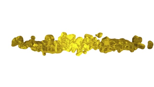 Flüssiges Gold Splatter Blot Verbreitung turbulente bewegte abstrakte Malerei Animation Hintergrund neue einzigartige Qualität Kunst stilvoll fröhlich cool schöne Bewegung dynamisch schön 4k Stock Video-Footage — Stockvideo