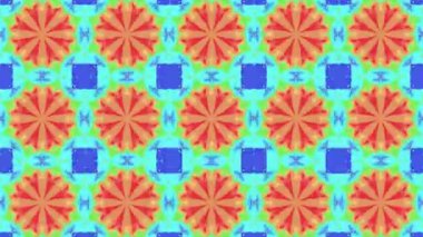 süs geometrik caleidoscope yıldızlı hareketli desen animasyon yeni kalite evrensel hareket dinamik animasyonlu renkli neşeli dans müzik video görüntüleri döngü..