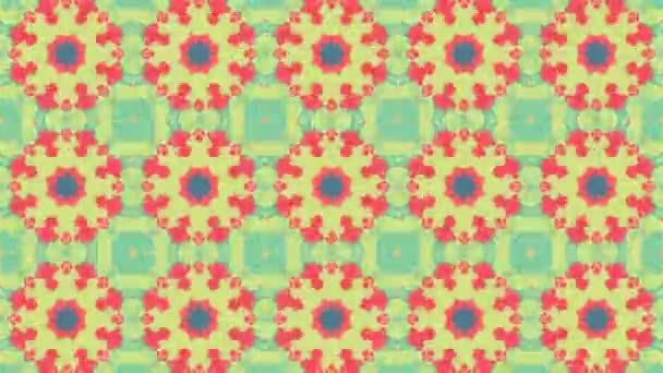 Ornamentale Kaleidoskop beweglichen Regenbogen Form Muster Animation Hintergrund nahtlose Schleife neue Qualität retro vintage Urlaub Form bunt universelle Bewegung dynamisch animierte freudige Musik Videoaufnahmen — Stockvideo