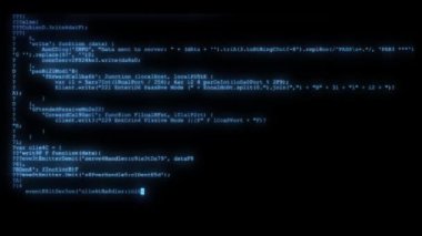 mavi ekran yeni kalite numaraları harf techno neşeli video 4 k stok görüntüleri kodlama kod veri akışı akışı kesmek gürültülü bozuk glitched hızlı uzun kayan programlama güvenlik