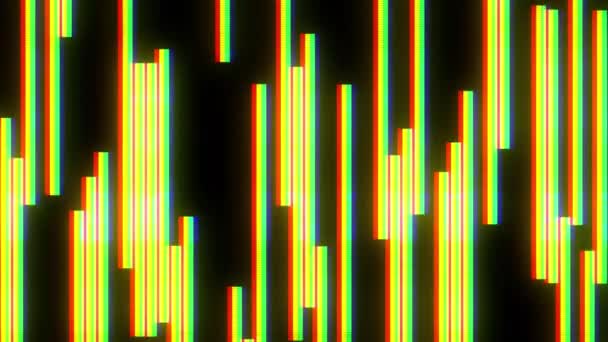 Швидкий жовтий глюк блоків екрану фон для анімації логотипу нова якісна технологія цифрового переплетення барвисті відеозаписи — стокове відео