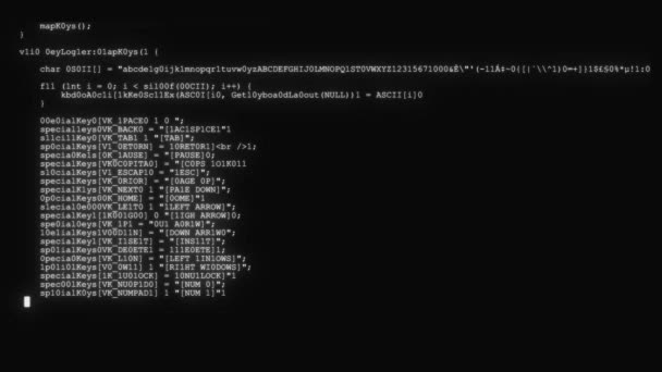 tok šifrované rychle dlouhá posuvná programování zabezpečení hackerské kódu dat stream na černý bílý displej nové kvalitní čísla dopisy kódování stopáže techno radostné videa 4k