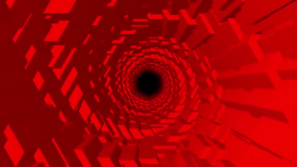 Flygning genom 3D färgglada polygonala skalor tunnel bakgrund ny kvalitet rörlig grafik animation cool fin vacker 4k video Stock film — Stockvideo