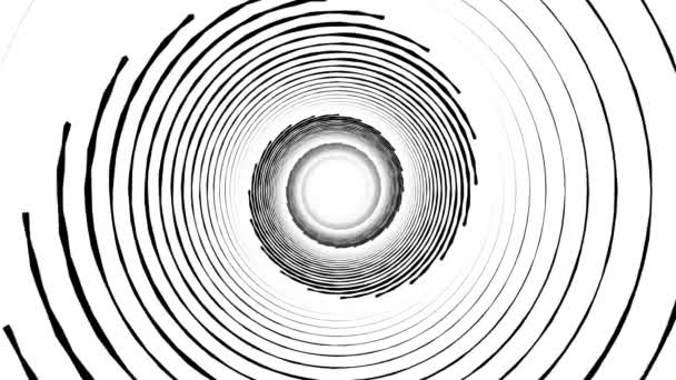 Vuelo en 3d abstracto costilla túnel dibujo movimiento gráficos animación fondo nueva calidad vintage estilo fresco bonito hermoso 4k video metraje — Vídeos de Stock