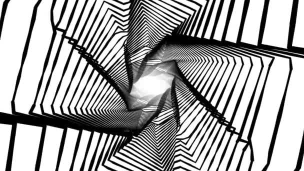 Vlucht in 3D Web net veelhoekige abstract tunnel tekening motion graphics animatie achtergrond nieuwe kwaliteit vintage style cool mooie mooie 4k videobeelden — Stockvideo