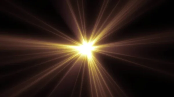Centro giratorio estrella sol luces lente óptica llamaradas animación brillante arte fondo bucle nueva calidad iluminación natural lámpara rayos efecto dinámico colorido brillante vídeo —  Fotos de Stock