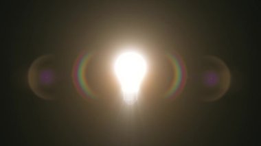 lamba LIGH ampul flaş patlama ışık optik objektif ışınlamalar animasyon arka plan yeni kalite doğal aydınlatma etkisi dinamik renkli parlak video4k Stok görüntüleri