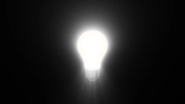 Glitched Lampe Glühbirne leuchtende Fackeln Animation Hintergrund neue Qualität natürliches Licht Effekt dynamisch bunt hell video4k Logo Stock Footage — Stockvideo