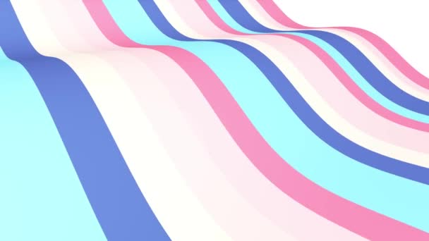 Soft waving striped fabric abstract lines gentle flow seamless loop animation background new quality dynamic art motion colorful cool nice beautiful video 4k artistic stock footage — Stock Video