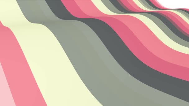 Suave ondulación rayas tela líneas abstractas flujo suave animación lazo sin costuras fondo nueva calidad dinámico arte movimiento colorido fresco bonito hermoso vídeo 4k material artístico — Vídeo de stock