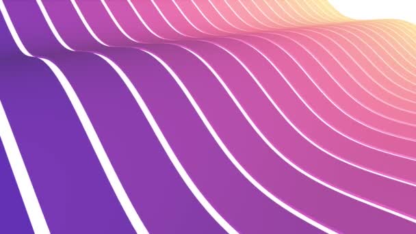 Soft waving striped fabric abstract lines gentle flow seamless loop animation background new quality dynamic art motion colorful cool nice beautiful video 4k artistic stock footage — Stock Video