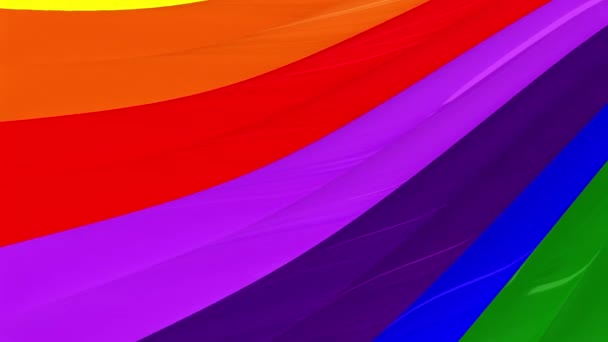 Soft waving glossy stripes fabric abstract lines gentle flow seamless loop animation background new quality dynamic art motion colorful cool nice beautiful video 4k artistic stock footage — Stock Video