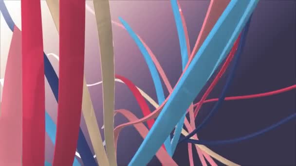 Animasyon arka plan akış dinamik döngü hat güzel hareket kalite güzel kumaş narin parlak renkli sanat serin Cool stok film yeni — Stok video