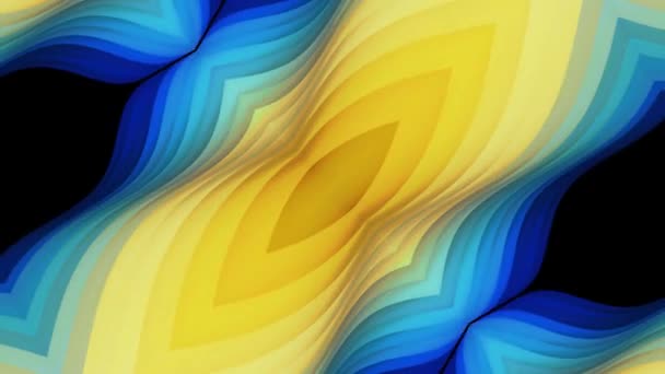 Ornamentale Kaleidoskop wellenförmige Form Muster Animation Hintergrund nahtlose Schleife neue Qualität retro vintage Urlaub Form bunt universelle Bewegung dynamisch animierte freudige Musik Videoaufnahmen — Stockvideo