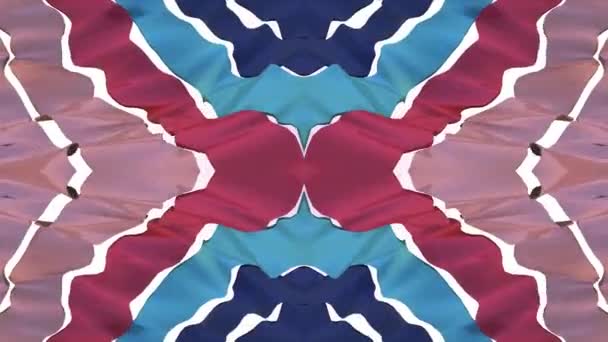 Ornamentale Kaleidoskop wellenförmige Form Muster Animation Hintergrund nahtlose Schleife neue Qualität retro vintage Urlaub Form bunt universelle Bewegung dynamisch animierte freudige Musik Videoaufnahmen — Stockvideo