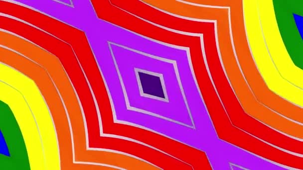 Ornamentale Kaleidoskop wellenförmige Form Muster Animation Hintergrund nahtlose Schleife neue Qualität retro vintage Urlaub Form bunt universelle Bewegung dynamisch animierte freudige Musik Videoaufnahmen — Stockvideo