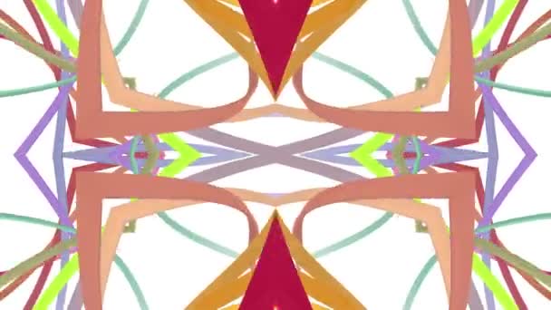 Caleidoscopio ornamentale ondulante forma modello animazione sfondo loop senza soluzione di continuità Nuova qualità retrò vintage vacanza forma colorato universale movimento dinamico animato gioioso musica video — Video Stock