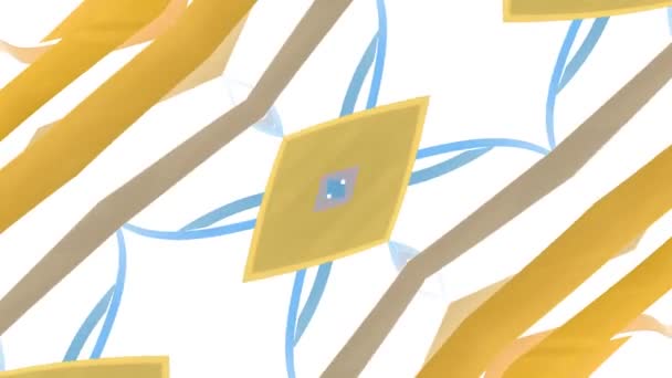 Kaléidoscope ornemental ondulant forme motif animation fond boucle transparente Nouvelle qualité rétro vintage forme de vacances coloré mouvement universel dynamique animé joyeux clip vidéo — Video